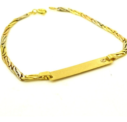 Pulsera De Oro 18 K Identidad Para Grabar Bebe Pulseras De Oro Regalo Bautismo