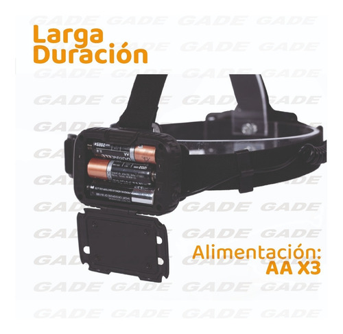 Linterna Minero Led Cabeza Vincha Led Cree Cob Con Led Rojo