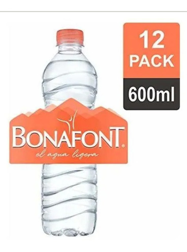 Agua Natural Bonafont 600ml - 12 Pzas