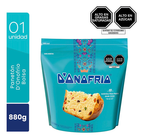 Paneton D'onofrio Bolsa - Caja X 6 Uni. X 880 Gr.