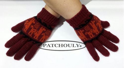 Imagen 5 de 5 de Guantes Lana Alpaca Con Dedos, Colores, Adultos, Unisex.