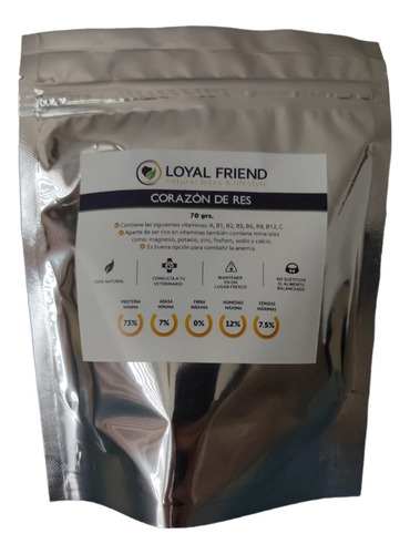 10 Pack Premios Para Perro Naturales Corazón De Res 70grs