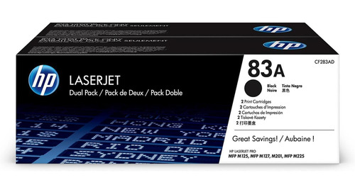 Cartucho 2 Pack Toner Hp 83a Negro Laserjet Pro M125 M127