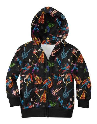 Campera Para Niños Vengadores Sublimada Diseño Exclusivo