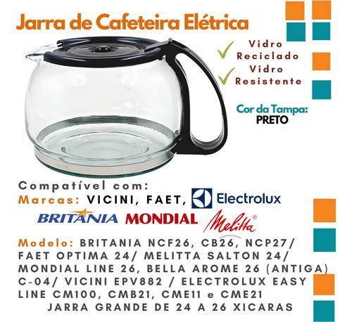 Taza cafetera Electrolux Easy Line Cmb21 Forte