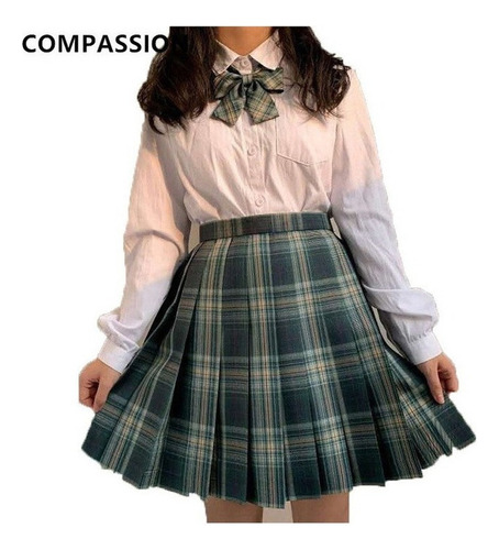 Uniforme De Escuela Secundaria Femenina, Faldas Plisadas,