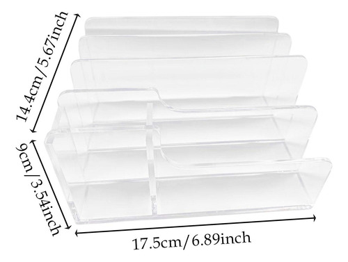 Organizador De Archivos De Escritorio De Acrílico, Soporte