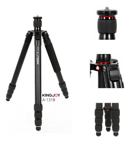 Tripé / Monopé Kingjoy A-1318 Com Cabeça Ball Head Até 18kg