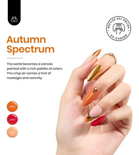 Kit De 23 Esmaltes Gel Secado Uv Coleccion Autumn Spectrum 20 Colores