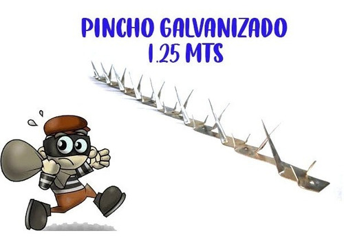 Pincho Seguridad Para Muro Galvanizado Caja X 60un  1.25mts