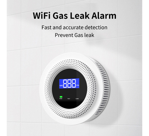 Alarma De Fuga De Gas Wifi Detector Sensor De Gas Inteligent