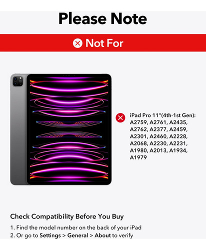 Funda Con Teclado Esr Para iPad Pro De 11 Pulgadas Con Sopor