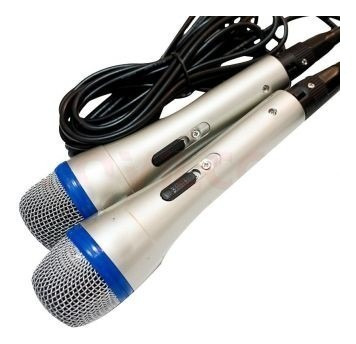 Micrófono Cableado Duos Para Karaoke En Casa Itelsistem