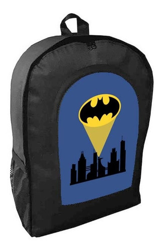 Mochila Negra Batman Adulto / Escolar C4