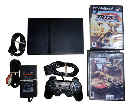 Playstation 2 Ps2 Slim Mod Scph-79001 Laser Funcionando Ok Negro (Usado)