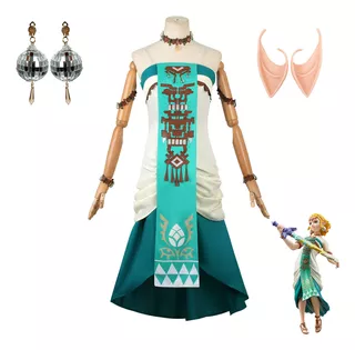Disfraz De Princess Zelda Pendientes De Collar De Vestido Un