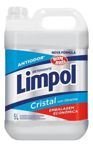 Detergente Liquido Cristal Limpol 5 litros