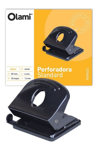 Perforadora Olami Standard De Metal Para 30 Hojas 