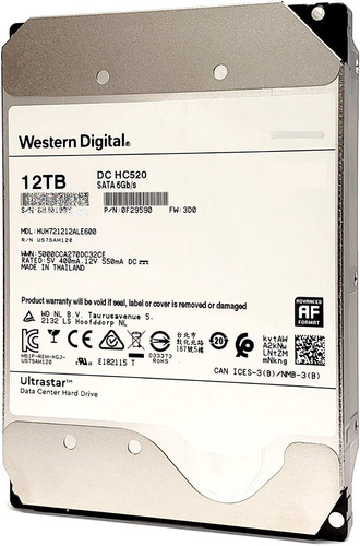 Disco Rigido Western Digital Wd 12tb Dc Hc520 Envio Gratis!!