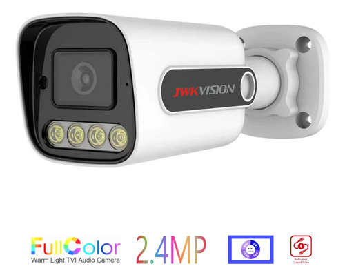 Camara Bullet 2.4mp Full Color Coaxial Audio 3.6mm Jwkvision