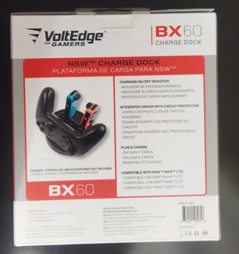 Base De Carga Para Nintendo Switch 3 En 1 Bx60 Fuente Poder