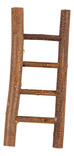 4 Escalera Navideña Artesanal, Accesorios De Madera Medio