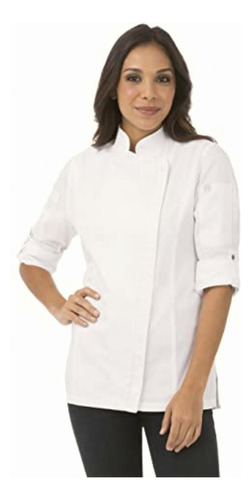 Chef Works Hartford Chamarra De Chef Para Mujer, Blanco, Xs Color Blanco