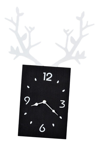 Reloj De Pared De Madera Minimalista, Diseño Elegante Negro