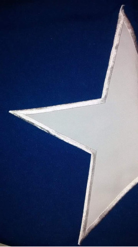 Bandera Chilena 290x450 Estrella Bordada Argollas Cromadas