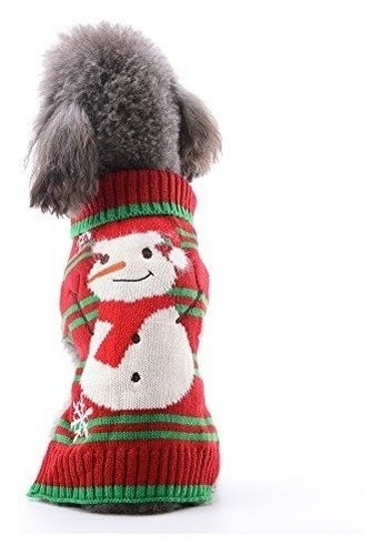 Petcare Pet Dog Sweater Navidad Muñeco De Nieve Sueteres R