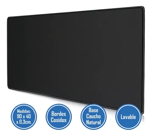 Mouse Pad gamer FG Tech Sven FGT-MP1 de caucho antideslizante Lisa xl 40cm x 0.9m x 3mm negro