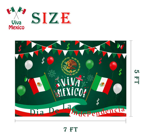 Telon De Fondo Fiesta Dia De La Independencia De Mexico Bandera Mexico Verde, Blanco, Rojo