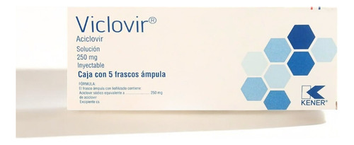 Aciclovir 250 Mg Solución 5 Frascos Ámpula Inyectables