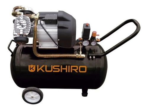Compresor de aire eléctrico portátil Kushiro K100-4B monofásico 100L 4hp 220V negro
