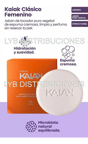 Jabón En Barra Natura Kaiak Femenino 90g