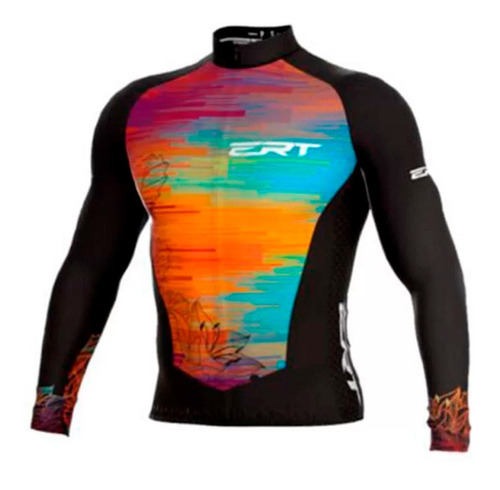 Camisa Manga Longa Ert Classic Savana Preta Ciclismo 22