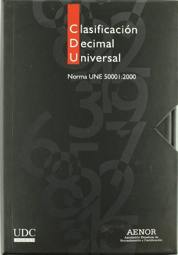 Libro Cdu Clasificacion Decimal Universal 3 Ts Norma Une 500