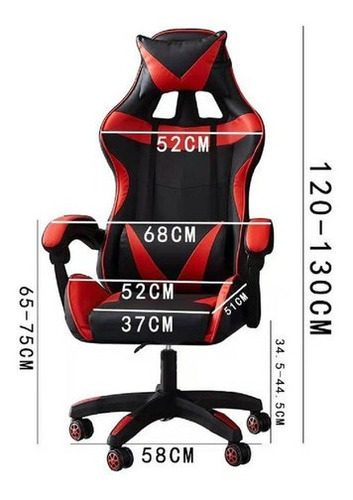 Imagen 2 de 4 de Silla Gamer Reclinable Con Almohadones Ergonómica