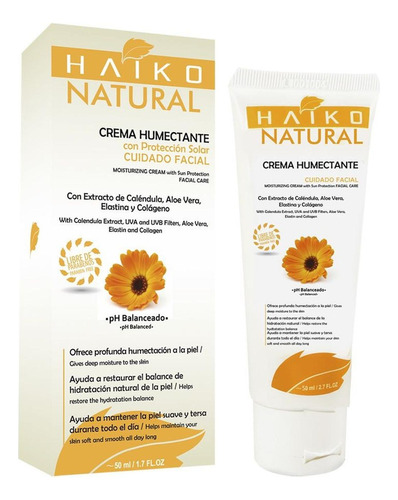 Crema Humectante Facial Con Protector Solar X 50 Ml Haiko