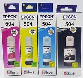 Imagen 1 de 3 de Kit 4 Tintas Originales Epson 504
