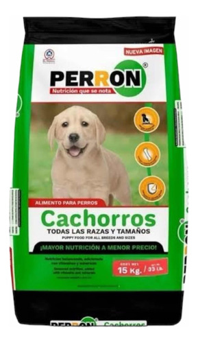 Alimento Perron Croqueta Perro Cachorro 15kg, 28% Proteína