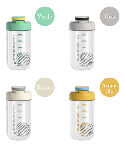 Vaso Shaker Awvuq 4288 Para Proteina En Caja 750ml Gris