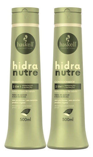 Kit Shampoo E Condicionador 500ml Haskell Hidranutre