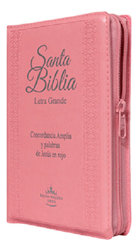 Biblia Rv1960 Letra Grande Concordancia Amplia C/cierre Rosa