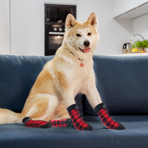 Hylyun Calcetines Antideslizantes Para Perros, 3 Pares, Calc