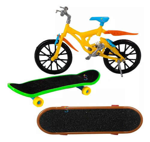 Kit Bicicleta De Dedo Board Com Skate E Acessórios Completo