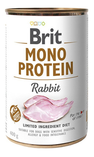 Alimento Perro Brit Care Mono Protein Rabbit Conejo 400gr