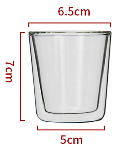 Vasos Transparentes De Doble Pared Resistentes Al 100ml