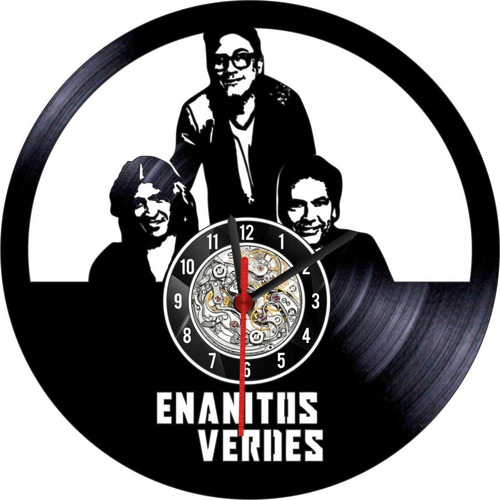 Reloj En Vinilo Lp/ Vinyl Clock Enanitos Verdes