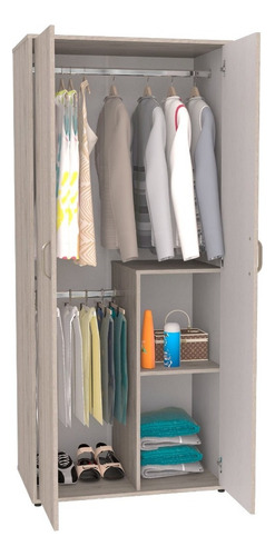 Ropero Armario Star 80 Maderkit Color Ceniza Color Gris
